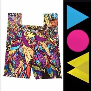AOW Art of Where Eco-Polyester Bold Multi Colorful Graphic Pattern Leggings